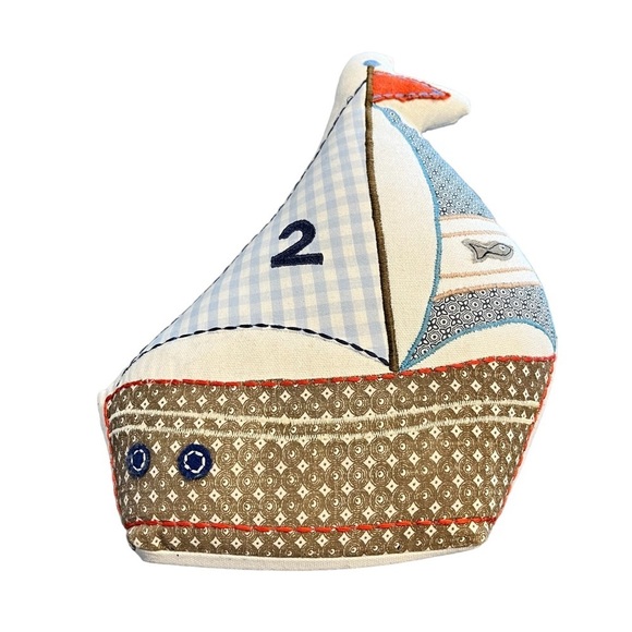 Other - Nautical Coastal Boat Doorstop Cotton Weighted